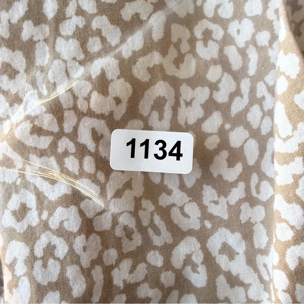 J. Crew Linen-Cotton Leopard Drawstring Pants Size 6 -  41134